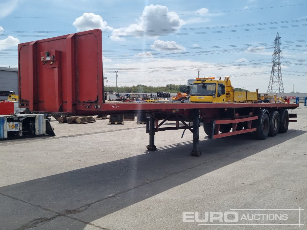 2001 M & G Trailers Tri Axle Flatbed Trailer, Rear Lift Axle, Twist Locks - Dropside/ Flatbed semi-trailer: picture 1 2001 M & G Trailers Tri Axle Flatbed Trailer, Rear Lift Axle, Twist Locks - Dropside/ Flatbed semi-trailer: picture 1
