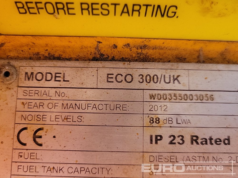 Generator set 2012 Shindaiwa 300A: picture 27