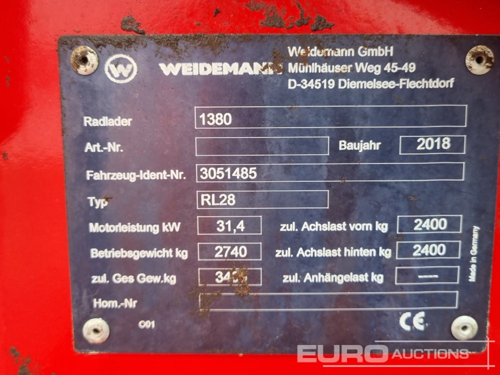 Wheel loader 2018 Weidemann RL28: picture 41
