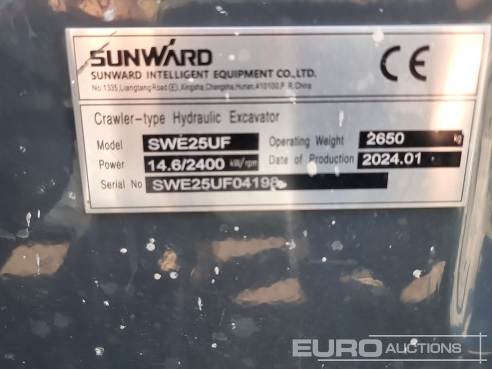 2024 Sunward SWE25UF - Mini excavator: picture 4 2024 Sunward SWE25UF - Mini excavator: picture 4