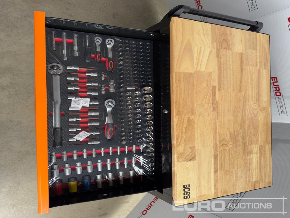 Workshop equipment 2025 Boss Wheeled Tool Trolley, 523pcs Tool Kit, Worktop (Black): picture 12 Workshop equipment 2025 Boss Wheeled Tool Trolley, 523pcs Tool Kit, Worktop (Black): picture 12
