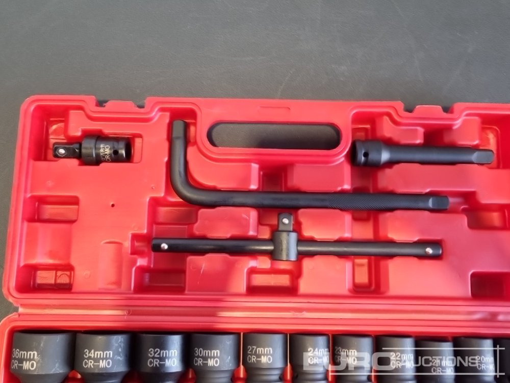 Unused 2025 Boss 1/2" 28pc Pneumatic Short Sleeve Socket Set, 3" Connecting Rod, 5" Connecting Rod Universal Joint, 10" Sliding Rod, 10" Bending Rod Adapter 3/4"-1/2" - Workshop equipment: picture 5 Unused 2025 Boss 1/2" 28pc Pneumatic Short Sleeve Socket Set, 3" Connecting Rod, 5" Connecting Rod Universal Joint, 10" Sliding Rod, 10" Bending Rod Adapter 3/4"-1/2" - Workshop equipment: picture 5