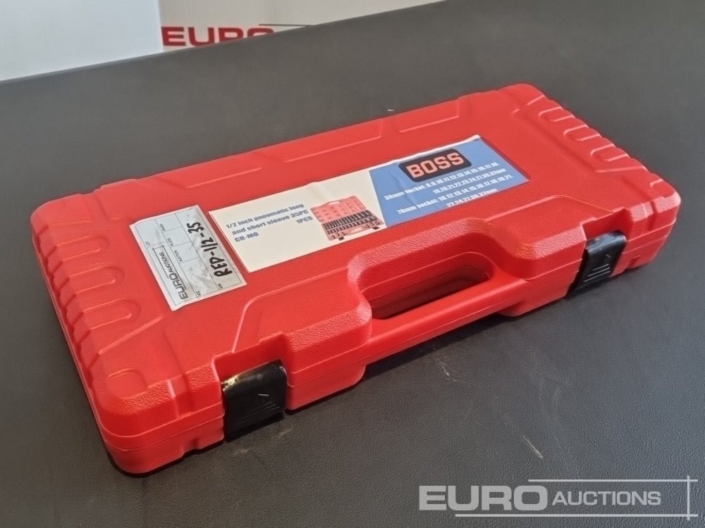 Unused 2025 Boss 1/2" 35pc Pneumatic Long & Short Sleeve Socket Set - Workshop equipment: picture 1 Unused 2025 Boss 1/2" 35pc Pneumatic Long & Short Sleeve Socket Set - Workshop equipment: picture 1