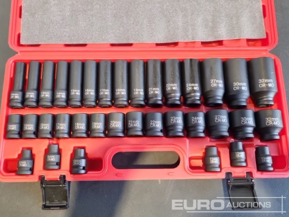 Unused 2025 Boss 1/2" 35pc Pneumatic Long & Short Sleeve Socket Set - Workshop equipment: picture 5 Unused 2025 Boss 1/2" 35pc Pneumatic Long & Short Sleeve Socket Set - Workshop equipment: picture 5