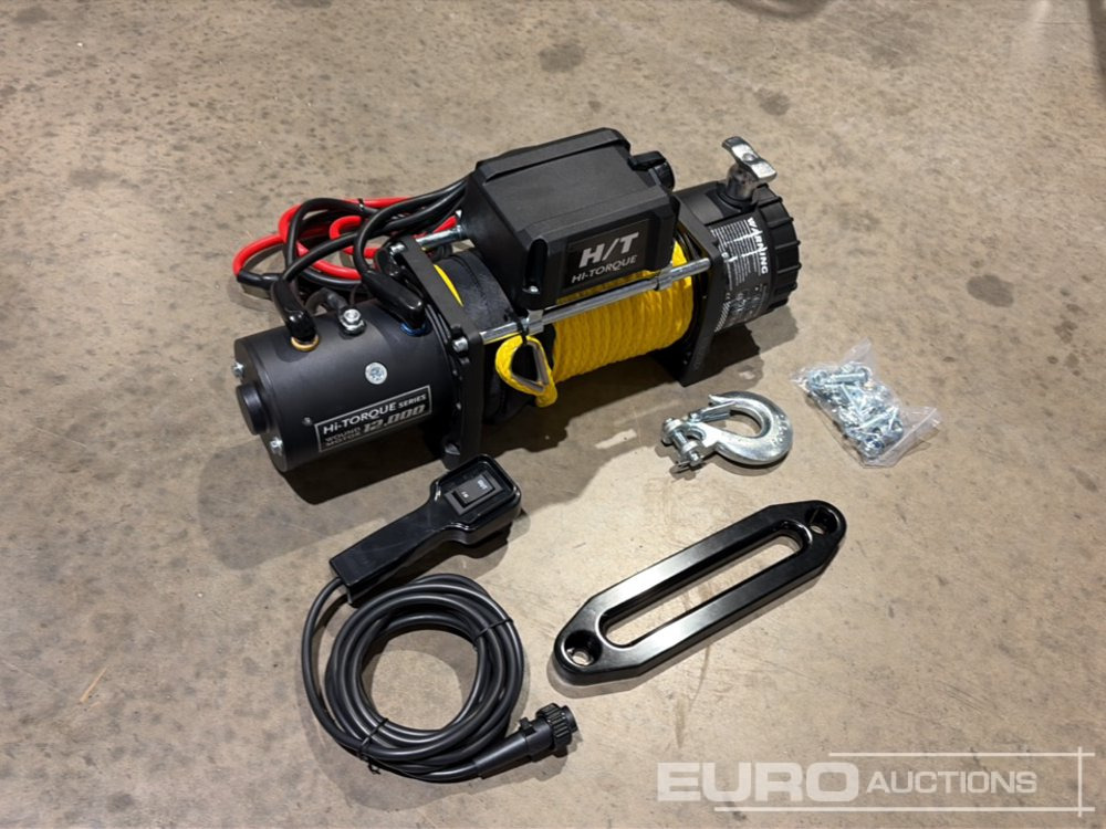 Unused 2025 Hi-Torque HT12000 Electric Winch with Synthetic Rope, 12,000lb line pull, 3/8" x 85' Rope - Winch: picture 1 Unused 2025 Hi-Torque HT12000 Electric Winch with Synthetic Rope, 12,000lb line pull, 3/8" x 85' Rope - Winch: picture 1