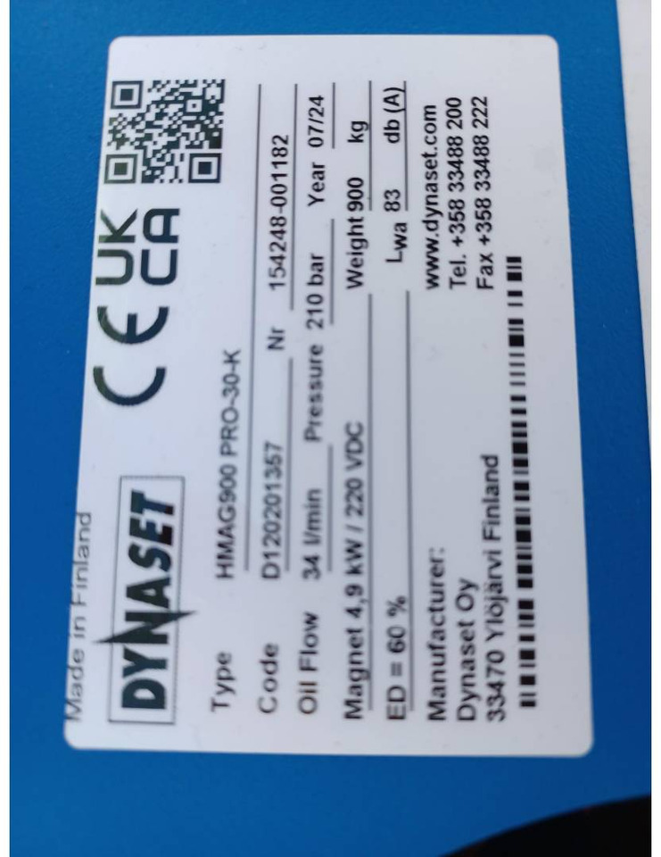 DIAMANT DYNASET/HMAG900/AIMANT/MAGNET - Bucket: picture 4 DIAMANT DYNASET/HMAG900/AIMANT/MAGNET - Bucket: picture 4