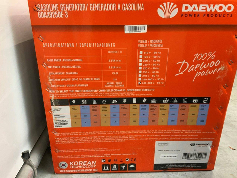 Daewoo GDAX9250E-3 - Generator set: picture 5 Daewoo GDAX9250E-3 - Generator set: picture 5