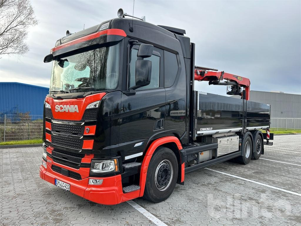 Scania R 460 B6x2*4NB Baustoffpritsche & Palfinger PK 22.001 L TEC7 Ladekran - Dropside/ Flatbed truck, Crane truck: picture 1 Scania R 460 B6x2*4NB Baustoffpritsche & Palfinger PK 22.001 L TEC7 Ladekran - Dropside/ Flatbed truck, Crane truck: picture 1
