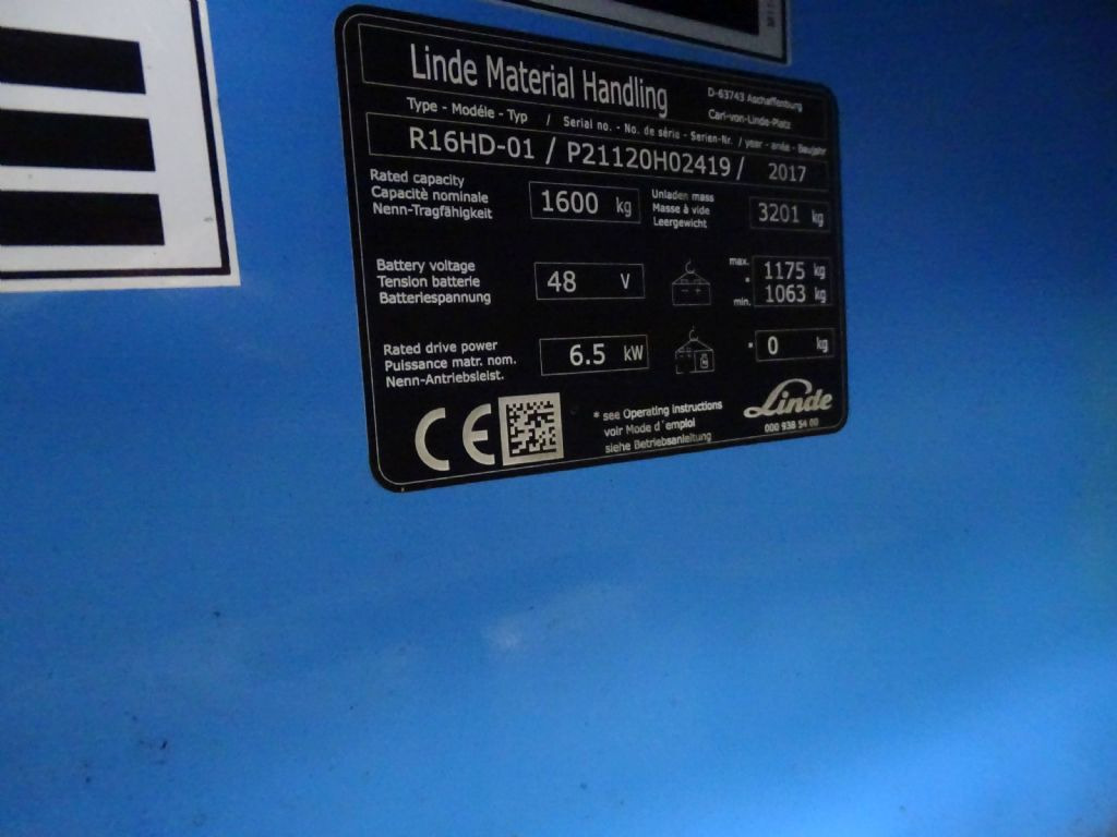 Linde R16HD-01 - Reach truck: picture 5 Linde R16HD-01 - Reach truck: picture 5