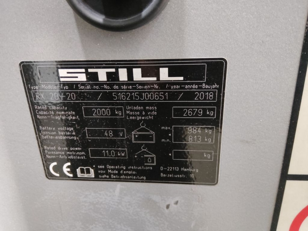 Still RX20-20/LIION - Electric forklift: picture 5 Still RX20-20/LIION - Electric forklift: picture 5