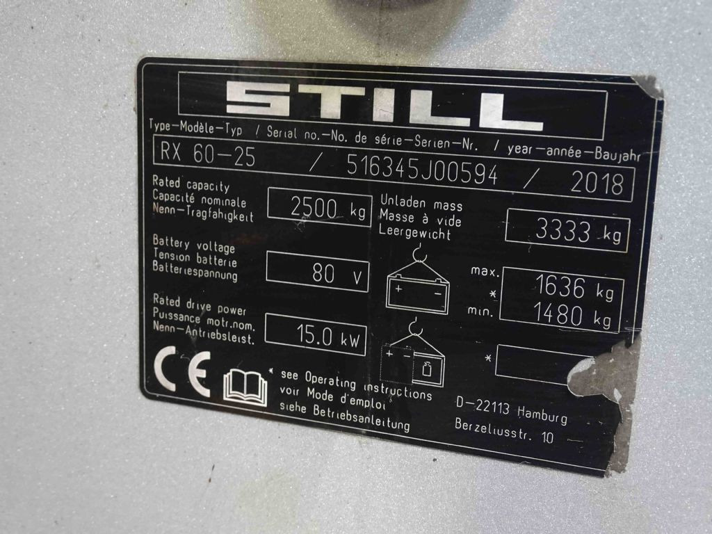 Still RX60-25 - Electric forklift: picture 5 Still RX60-25 - Electric forklift: picture 5