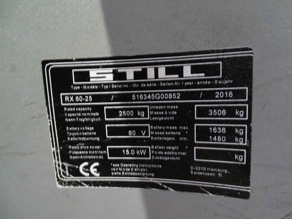 Still RX60-25 - Electric forklift: picture 5 Still RX60-25 - Electric forklift: picture 5