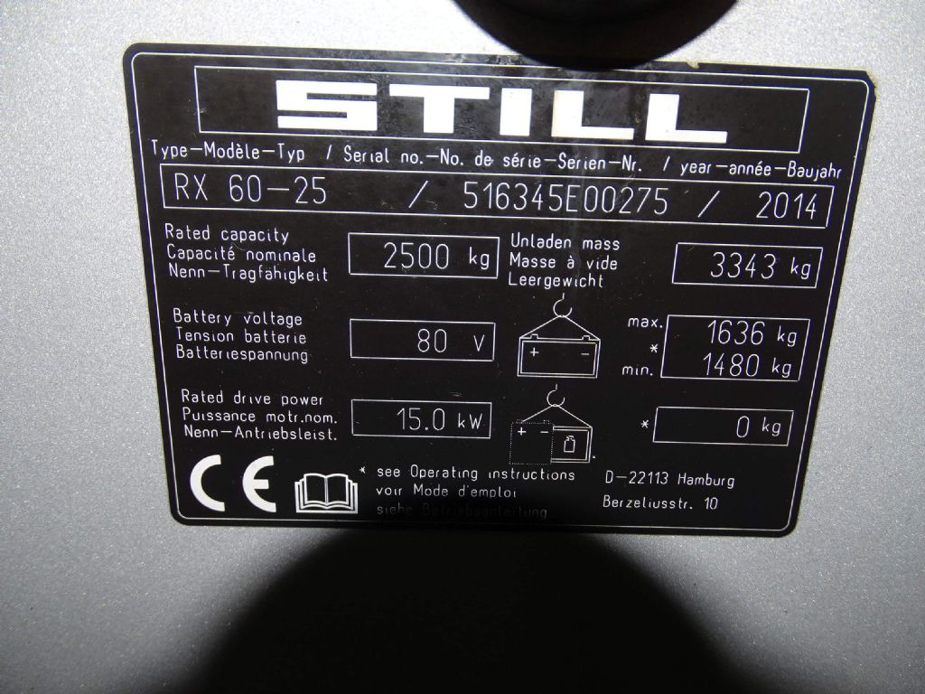 Still RX60-25 - Electric forklift: picture 5 Still RX60-25 - Electric forklift: picture 5