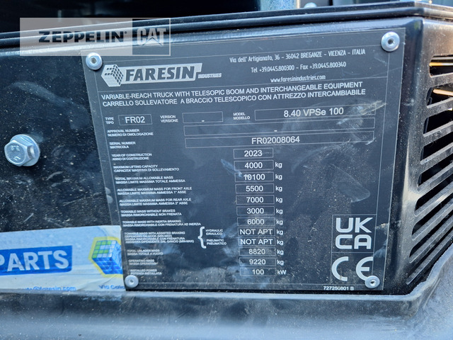 Telescopic handler Faresin 8.40: picture 25