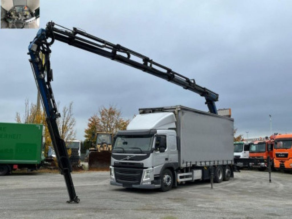 Volvo FM 420 6x2 Pritsche Heckkran 27m/t,Funk,Jib ,E6 - Crane truck, Curtainsider truck: picture 1 Volvo FM 420 6x2 Pritsche Heckkran 27m/t,Funk,Jib ,E6 - Crane truck, Curtainsider truck: picture 1